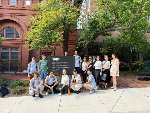 MATA ’26 students at The Fletcher School during the US stage of their transatlantic academic journey