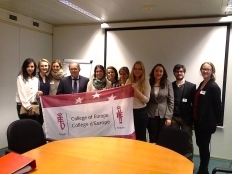 College of Europe students with Mr. Gustavo Martin Prada, College of Europe alumnus and official at DG DEVCO